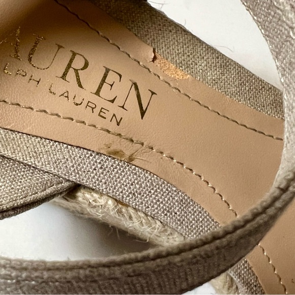 LAUREN RALPH LAUREN CARLYNDA Espadrille Wedge Floral Size 6 1/2 - Picture 11 of 11